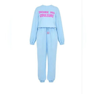 NOCTURNE Light Blue Sweatpants Jumpsuit XS